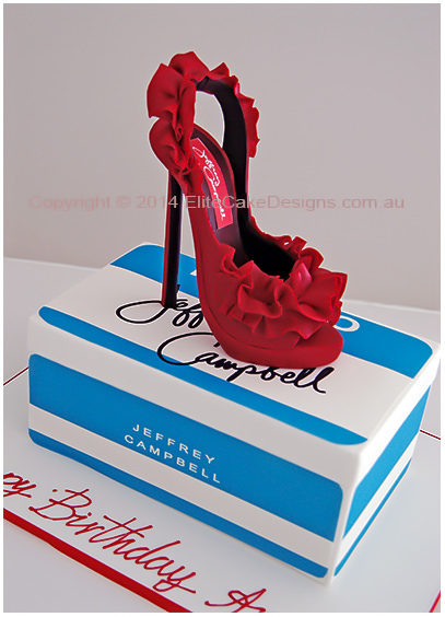 Jeffrey Campbell Red stiletto shoe birthday cake